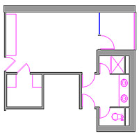 CAD Drawing of general room layout