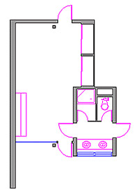 CAD Drawing of general room layout