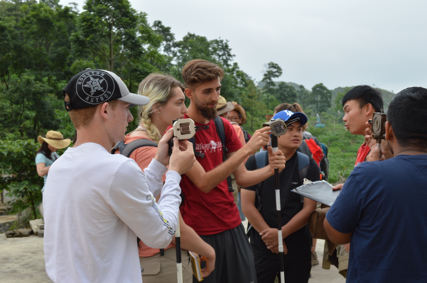 Students on a field trip in China