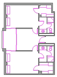 CAD Drawing of general room layout