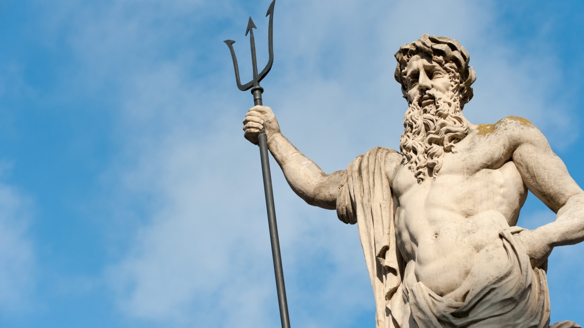 Ancient sculpture of Poseidon